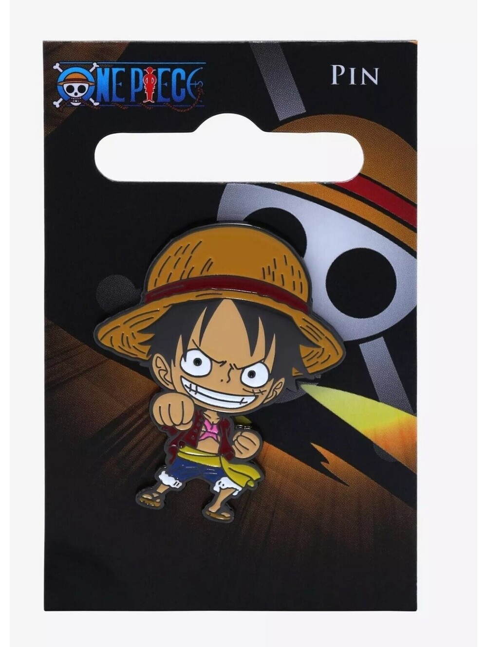 One Piece Monkey D. Luffy Chibi Pose Enamel Pin